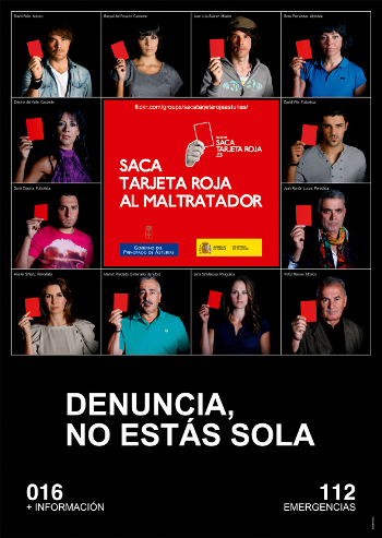 Cartel campaña Saca Tarjerta Roja al Maltrato