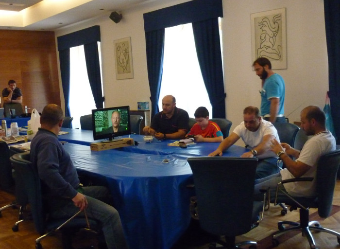 Los mineros encerrados en el salón de Plenos del Ayuntamiento