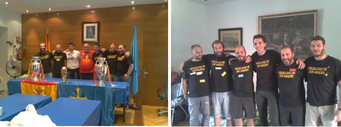 Momentos especiales para los mineros encerrados