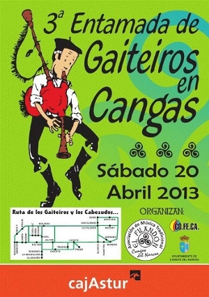 Cartel de la 3ª entamada de gaiteros